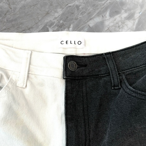 Cello’s Size 9 Two Tone Black/White High Rise Straight Jeans Cotton/Poly… - Picture 7 of 8